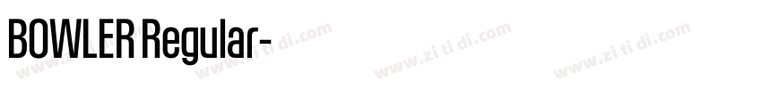 BOWLER Regular字体转换 BOWLER Regular字体转换